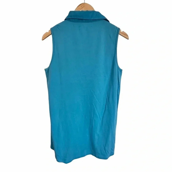 Beyond Threads Blue V-neck Tunic Tank size Large - Picture 2 of 6